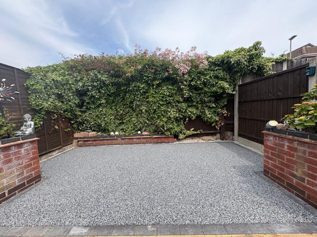 Silver Resin Patio in Leicester.